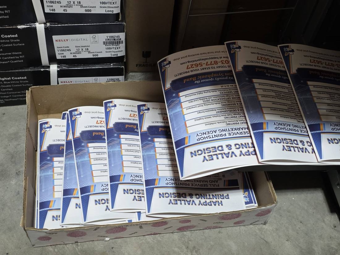 Brochures, cards & mailers by the box