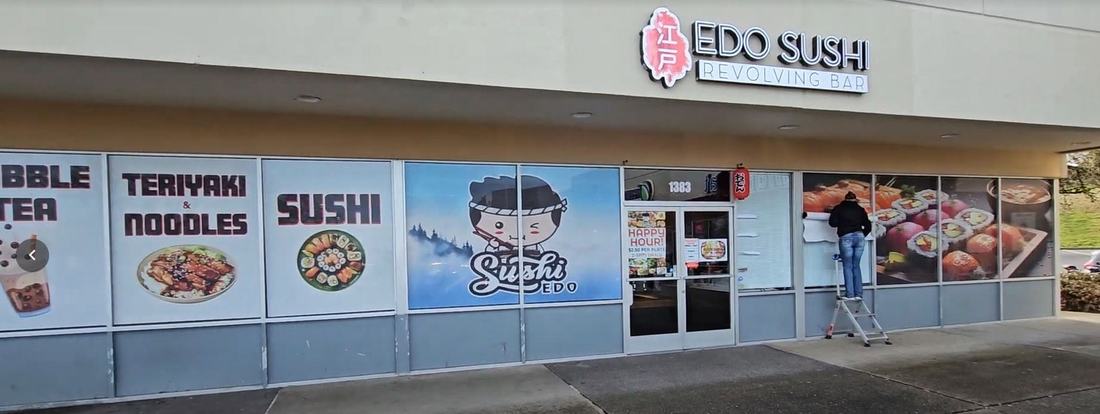 Full storefront window wrap