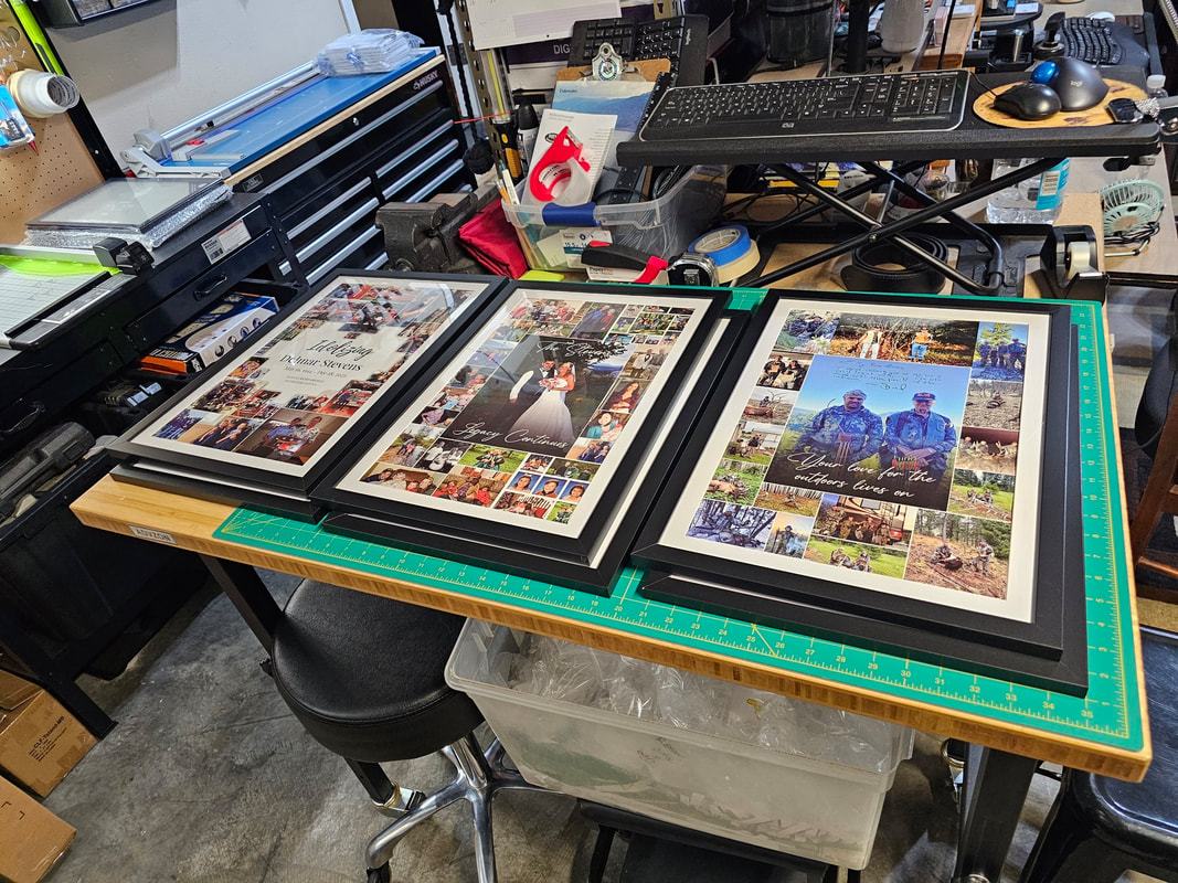 Framed photo collages