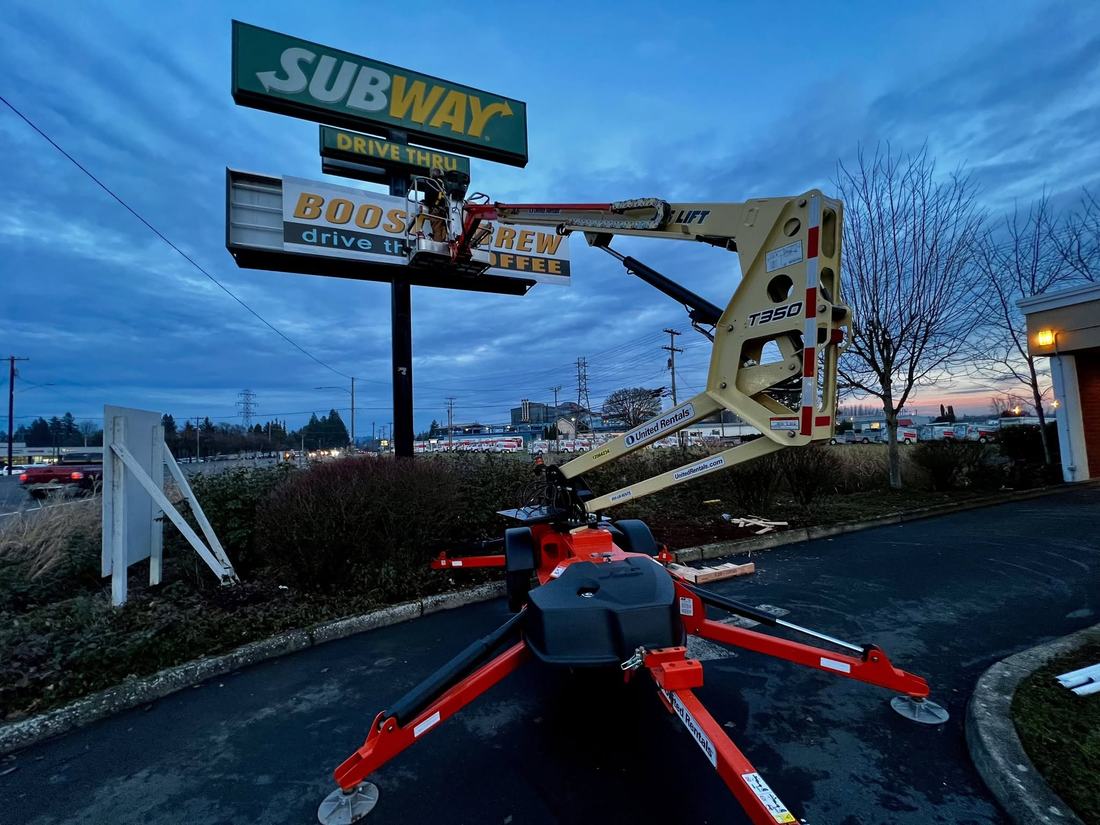 Spider lift install at first light