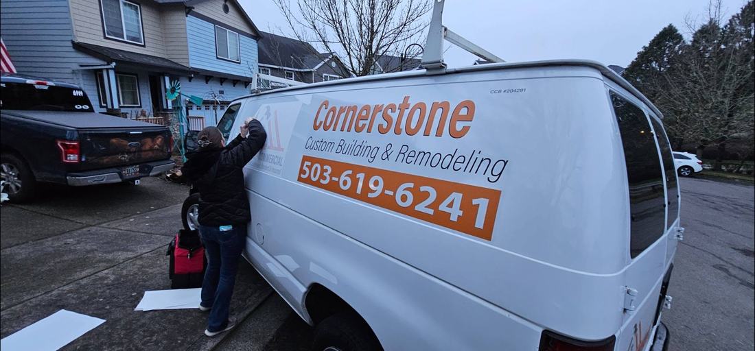 Lettering installed on site